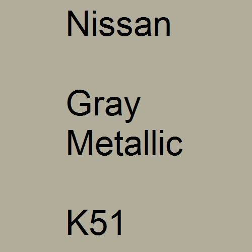 Nissan, Gray Metallic, K51.